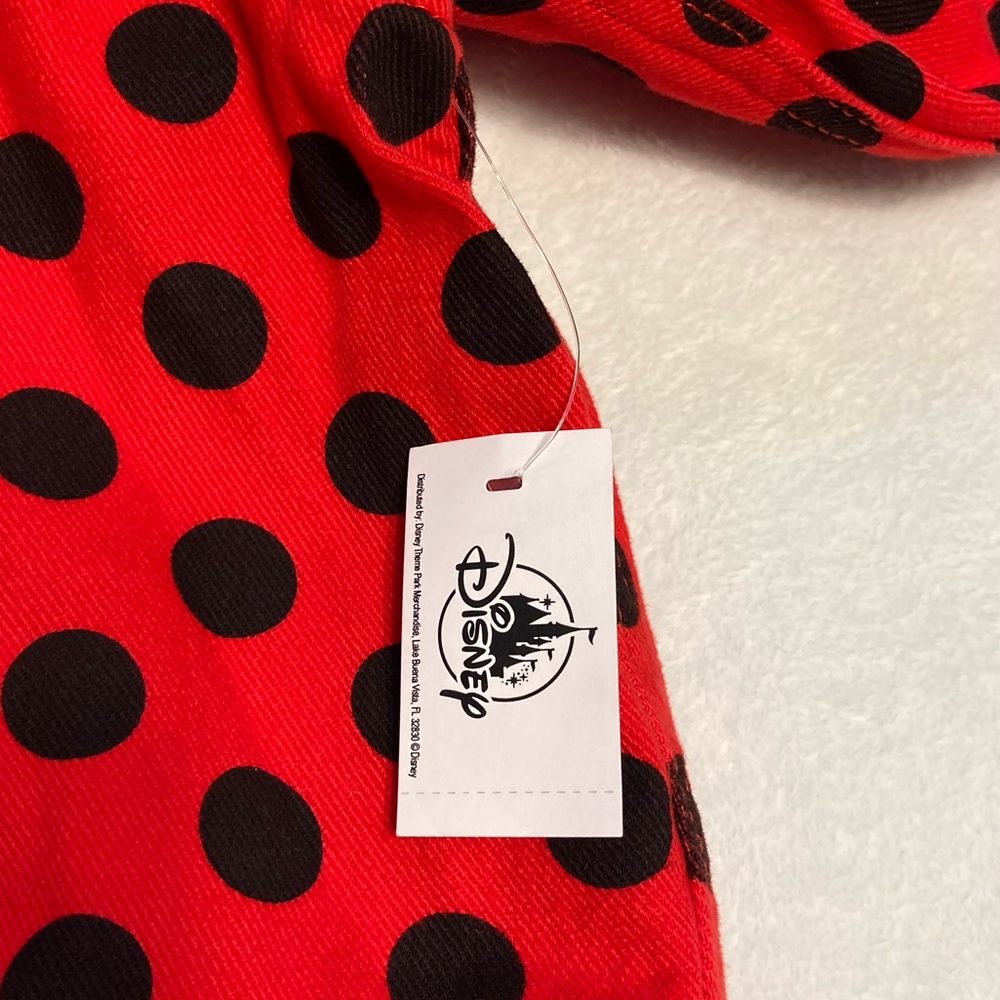 NWT Disney Parks Minnie Mouse Red and Black Jean Style Jacket Women’s - Picture 8 of 14